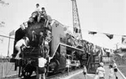 1973（昭和48）年の大田区立東調布公園のD51（SL）