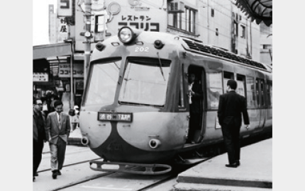 玉川線デハ200形（デハ202号） 1966（昭和41）年6月撮影