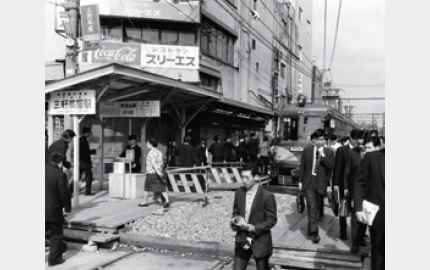 玉川線廃止直後の世田谷線三軒茶屋駅 1969（昭和44）年5月撮影